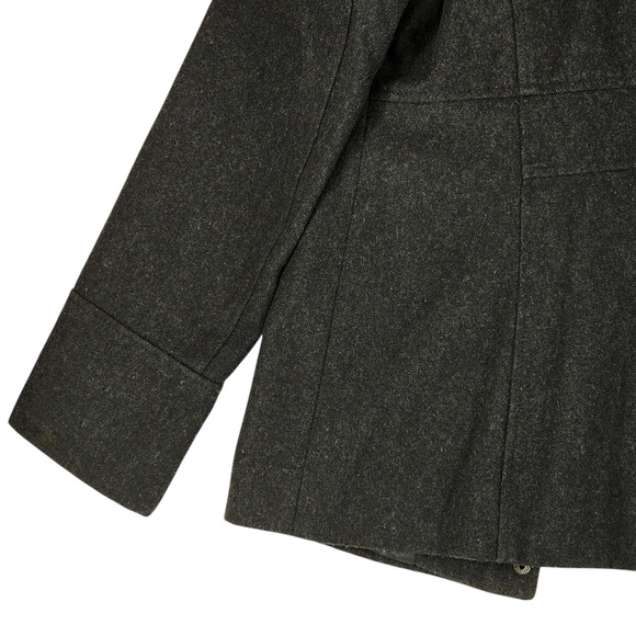 Guess Wool‎ Peacoat S Women Removable Hood Black Pockets Horn Toggle Buttons 90s - Picture 14 of 15